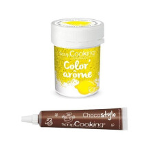 Corante alimentar amarelo aroma de limão + Caneta de chocolate