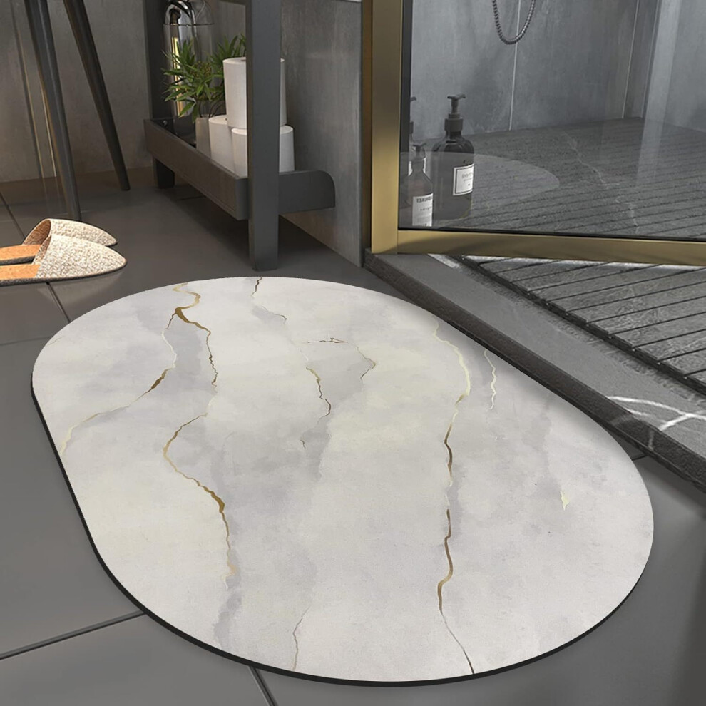 (Oval marble, 60*120cm (diatom mud)) Diatom mud floor MATS, bathroom and toilet door absorbent MATS, anti-slip, household toilet floor MATS, carpet fo