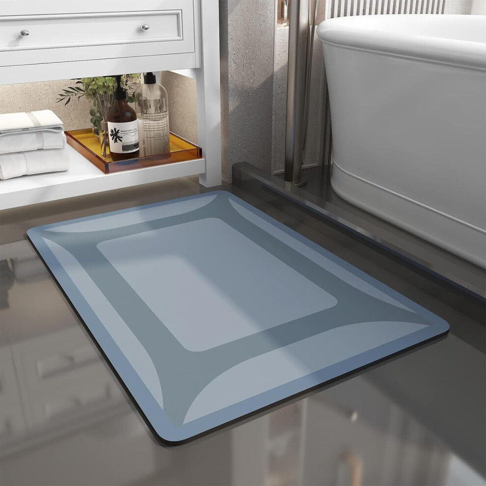 (Diamond-blue, 50*80cm (diatom mud)) Diatom mud floor MATS, bathroom and toilet door absorbent MATS, anti-slip, household toilet floor MATS, carpet fo