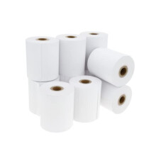 Thermal Paper 57mm x 40mm for Dataphones, Calculators, and Scales - White Paper Rolls Pack of 10