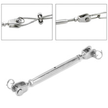 5 Stück Schwerlast-Edelstahl-Seilspanner, 14cm Spannhaken