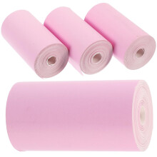 4 Rolls Thermal Paper for Cash Registers 80mm x 80mm Pink Safe Paper Rolls Compatible with Thermal Printers