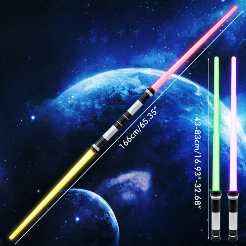 2Pcs 2 in 1 7 Colors Changing Light Up Sword 1
