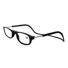 (3.50 strength, Black) 1.0~ 4.0 Hanging Magnetic Reading Eye Glasses Front Snap Click Connect Neck