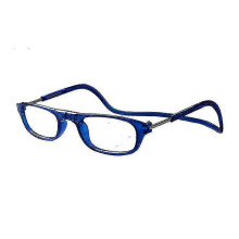 (3.50 strength, Blue) 1.0~ 4.0 Hanging Magnetic Reading Eye Glasses Front Snap Click Connect Neck