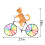 Yellow Cat Bike Windmill Wind Spinner Animal Wind 3