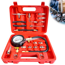 0-140PSI Fuel Pressure Gauge Tester Kit for Petrol Cars, Trucks, Motorcycles - TU-114 Injection Pump Diagnostic Tool
