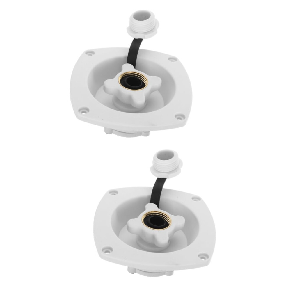 Rotating Water Tank Mouth With Cover Pack Of 2 Rv Water Hose Connection Inlet Valve Motorhome Sea Water Filling Cap 6038364924612