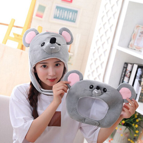 Cute Mouse Hat Ear Flaps Keep Warm Soft Plush PP 1