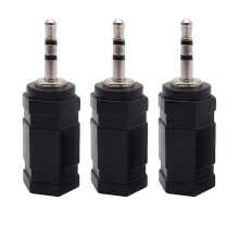 3 Pieces 3.5mm Maleto 2.5mm To Female Stereo Jack Audio Plug Adapter for Headphones Audio Aux Leads