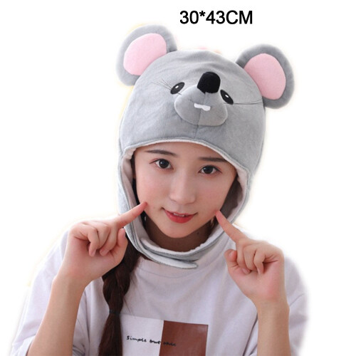 Cute Mouse Hat Ear Flaps Keep Warm Soft Plush PP