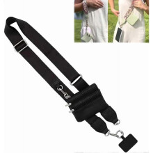 (Color D) Phone Strap with Zippered Pouch, Clip and Go Strap for Phone, Cross Body Phone String with Zipper Wallet Pouch