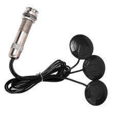 Guitar Pickup Piezo Contact Microphone Pickup 3 Transducer Pickup System for Acoustic 6.35mm (black