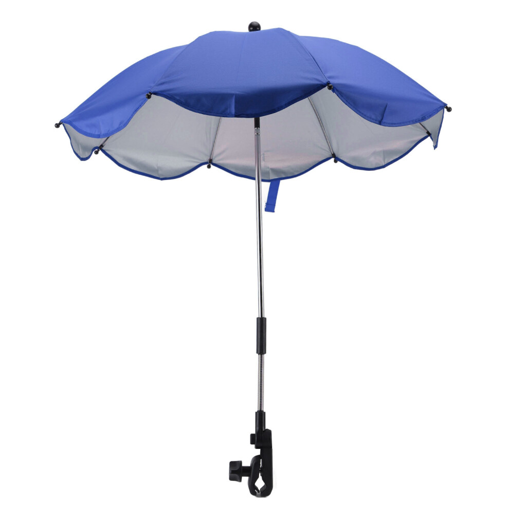 14In Universal Stroller Parasol With Uv Protection Blue/Silver