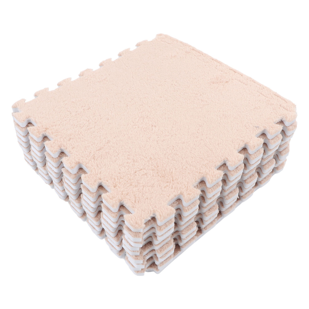 10pcs Plush Foam Floor Mat Soft Thick Split Joint