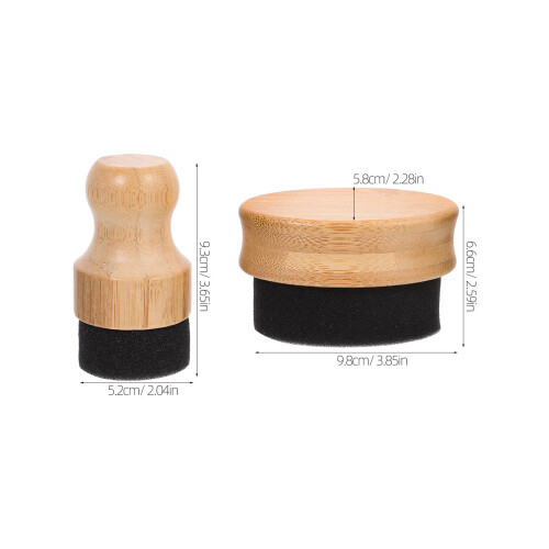 2Pz Spazzole Olio Cera in Bamboo Multiuso Per Taglieri E 1