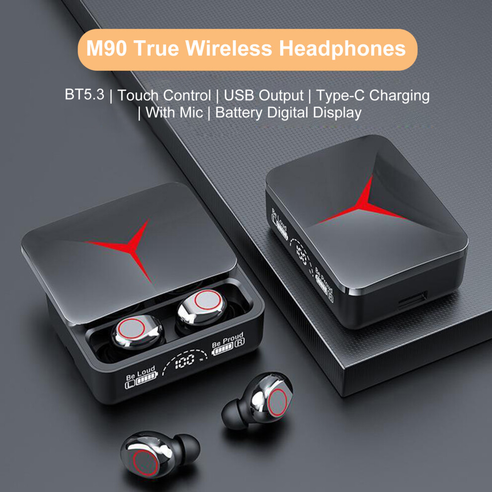 M90 True Wireless Headphones Bluetooth 5.3 Sport 8130196197818
