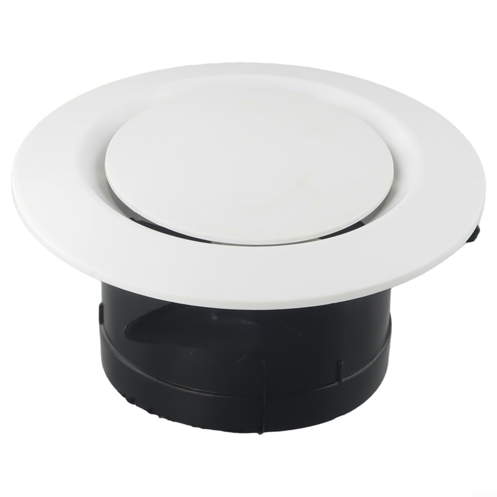 Indoor Round Plastic Air Conditioning Vent Exhaust Valve 100Mm Adjustable Air Flow Abs Material For Central Ac Systems 6038364926937