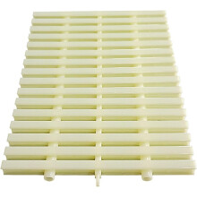 Entwässerungsüberlaufgitter 25 cm Beige, Außenrinnenabdeckungsplatte für Terrassenabläufe, Verbindungskanalgitter 1 Stück