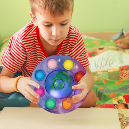 Push Bubble Planet Toys LED Space Astronomy 2