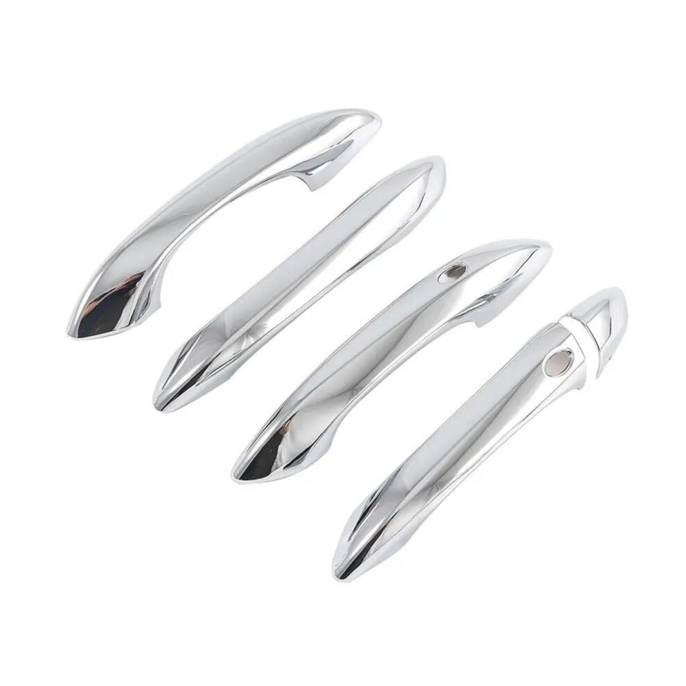 Carbon Fiber Chrome Door Handle Cover Scratch Protection Sticker For Hyundai Tucson Nx4 2021 2022 2023 Silver 6038364927798