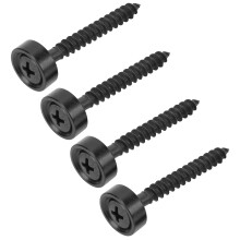 Elektrische Bassgitarrenschnellrückenschrauben-Set mit Schrauben, 4 Stück, schwarz, UK