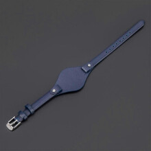 (Blue) Genuine Leather Watch band For Fossil Es3077 Es2830 Es3262 Es3060 Steel Buckle