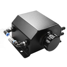 1L Universal Square Overflow Jug Oil Can Oil Tank Storage Container Auto Accessories Black