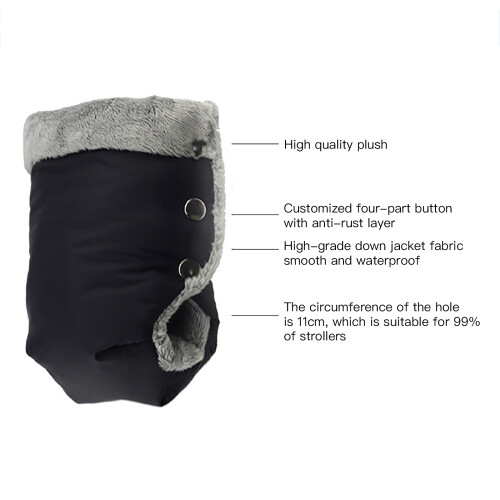 Pushchair Armrests Warm Gloves Waterproof Gloves 1
