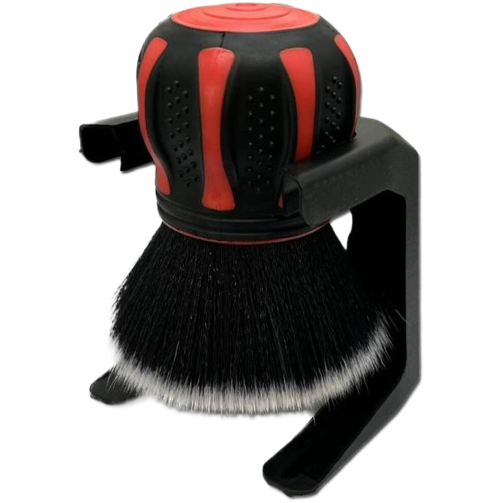 Auto Detail Brush With Fiberglass Bristles, 4X5 Inch Non-Slip Cleaning Tool For Automotive Interior Rubber Surfaces 6038364929211