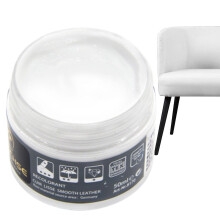 Leather Repair Cream for Furniture and Car - Leather Restorer Ointment Kit, White Faux Leather Colour Balm for Sofas, Jackets, Shoes