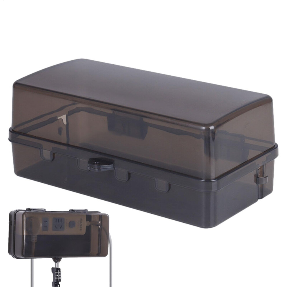 Weatherproof Electric Box With Lock, Snow-Proof Outdoor Socket Storage Box, Rainproof Plug Box For Black Accessories 6038364929570