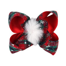 Christmas Hair Pin with Snowflake and Butterfly Design, Sequin Bow Hair Accessory, Yellow Christmas Tree Decoration