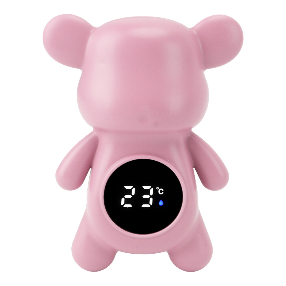 Digital Baby Bath Thermometer Bear Shape Safety Pink