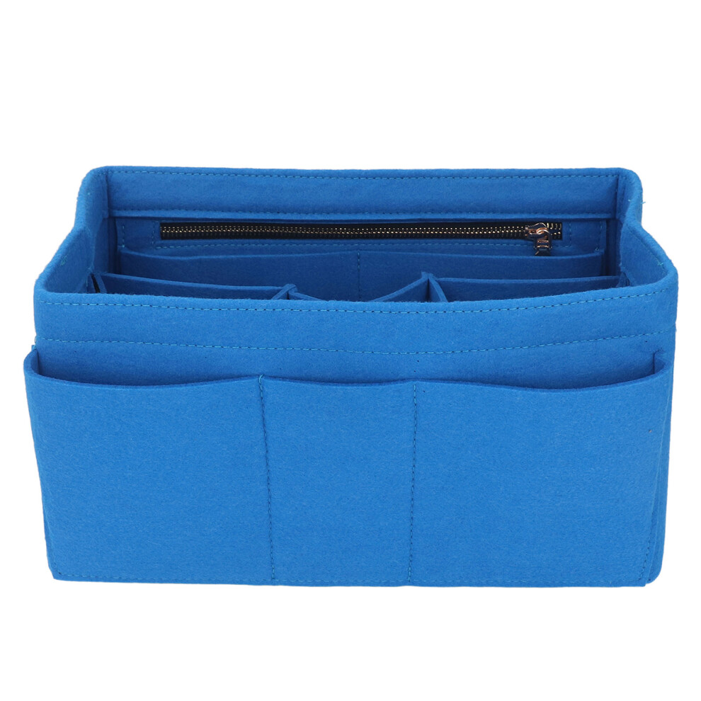 Blue Felt Insert Bag Storage Zipper
