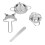 10 Stück Edelstahl-Maultaschenformer-Set, Silber, 293g 13