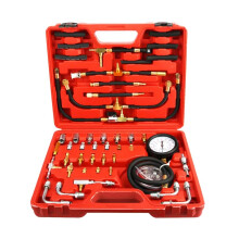 TU-443 Universal Fuel Injection Pressure Test Kit, 0-140 PSI with Adapters for Cars and Trucks