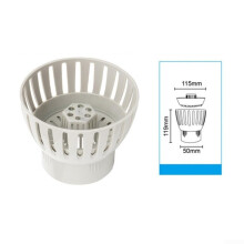 Pond Drain Skimmer 50 mm with Height-Adjustable Collection Cup and Maintenance Water Control for Efficient Maintenance