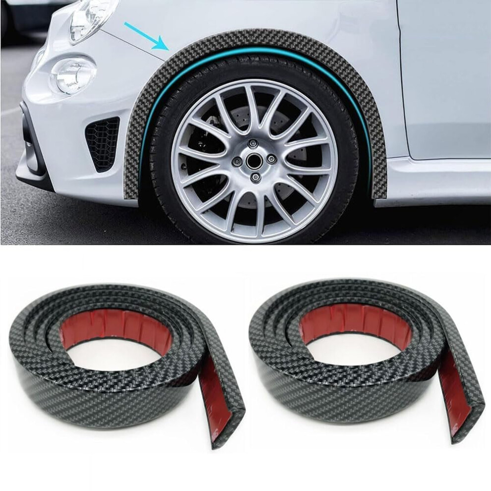 Car Wheel Arch Protection Strips 2 Pieces For Crv Hrv Xrv Nsx Shuttle, 4.5 Cm Carbon Fibre Anti-Collision Eyebrow Strips 6947110795942