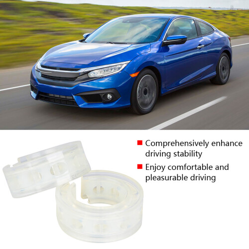 2pc Transparent Car Shock Absorber Buffer Spring D Type for Stability & Comfort 2