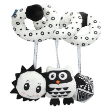 Baby Black White Spiral Plush Toy Newborn Cute
