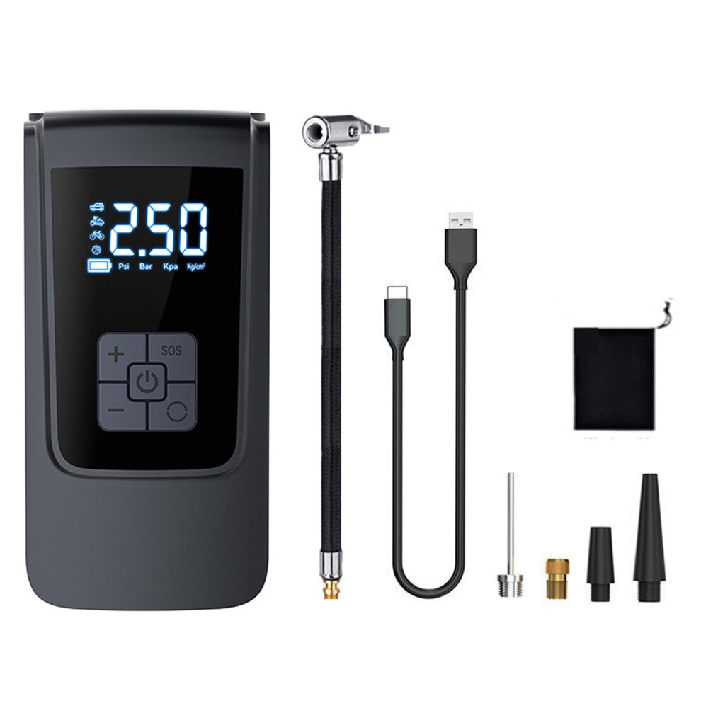 Digital Tire Inflator Portable Car Air Compressor With Led Function, Compact Design, 12V Compatibility Light 6038364931221