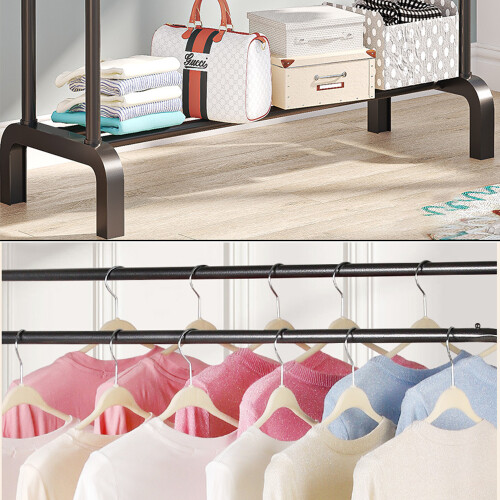 Heavy Duty Double Hanging Rack Garment Display Stand Storage Shelf 2