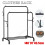 Heavy Duty Double Hanging Rack Garment Display Stand Storage Shelf 10
