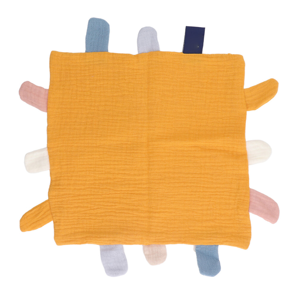 Baby Tag Security Blankets Anxiety Relief Soft Yellow