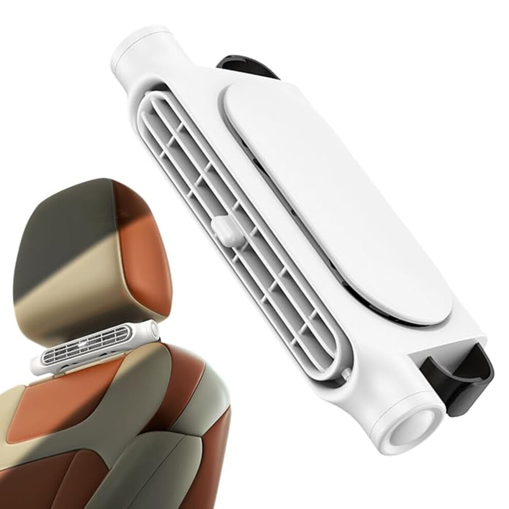 Auto Seat Back Cushion Fan, Adjustable Angle Cooling Ventilator with 3000mAh Battery for Road Trips and Camping - White-image-OPC-PK7BFVW-NEW