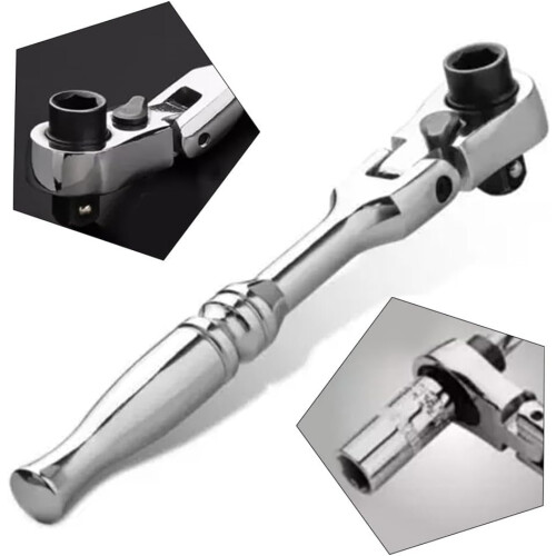 Ratchet Handle Tool with Reverse Function, Slim Compact Design, Round Handle, Comfort, High Quality Materials 1