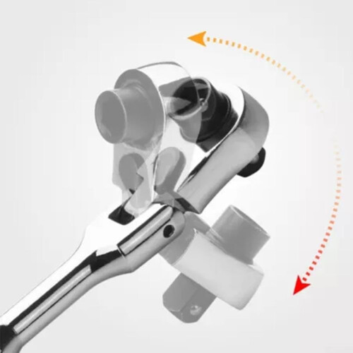Ratchet Handle Tool with Reverse Function, Slim Compact Design, Round Handle, Comfort, High Quality Materials 2