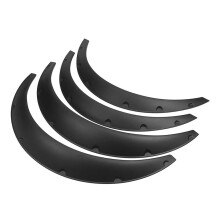 Universal Fender Flares for Car Wheels, 4 Piece PU Black Wheel Arch Extensions, Compatible with Most Vehicle Models