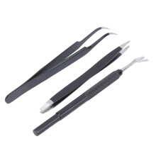 Haustier- und Menschentickentferner-Set aus Edelstahl, rostfrei, 3-tlg.